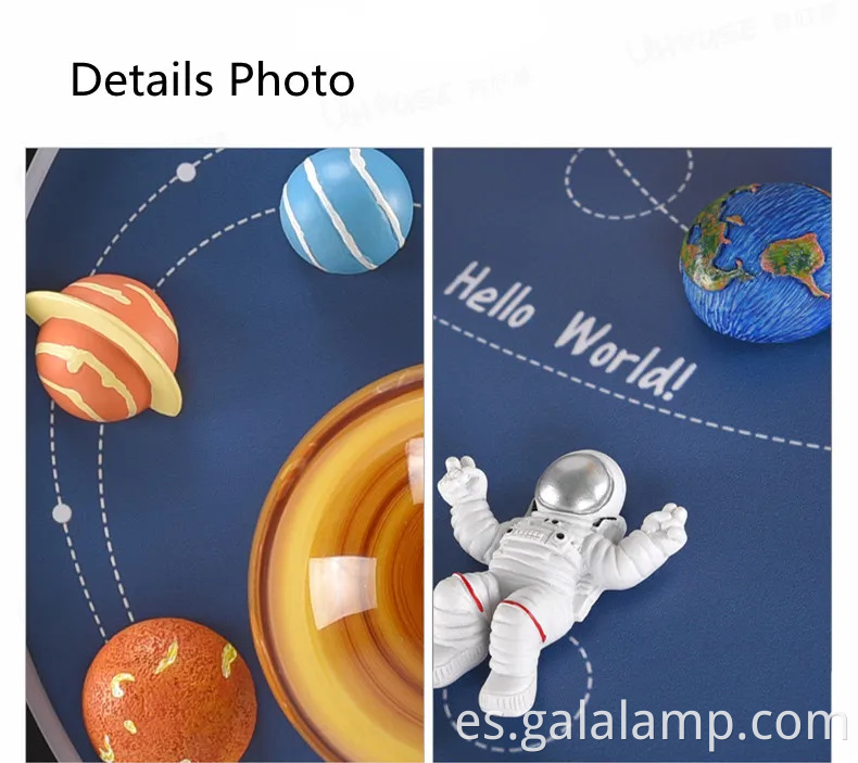 Lámpara de techo LED creativa de astronautas para niños de los niños